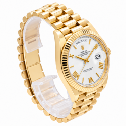 Rolex Day-Date 40MM 228238 18K Yellow Gold Silver Dial Watch